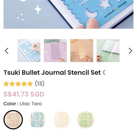 Tsuki Bullet Journal Stencil Set, Hobbies & Toys, Stationery & Craft ...
