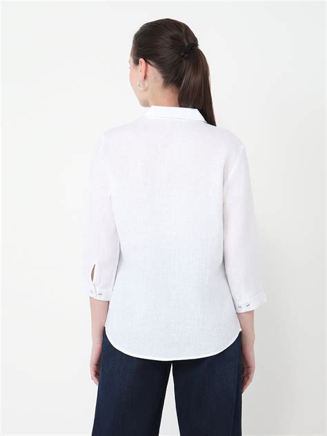 Buy Women White Slim Fit Shirt | Kraus Jeans