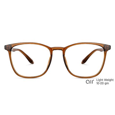 Buy Brown Transparent Full Rim Square Lenskart Air Essentials LA E13908 ...