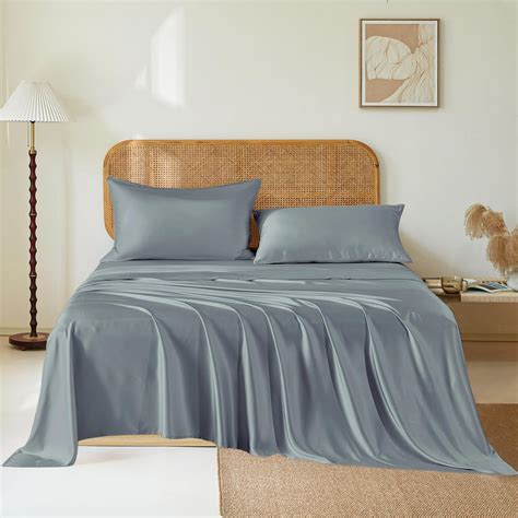 Amazon.com: THXSILK Luxury Mulberry Silk Bed Sheets Set - 4pcs Silk ...