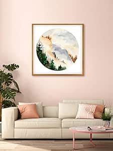 999STORE Fiber wall painting framed mountain living room Home Décor ...