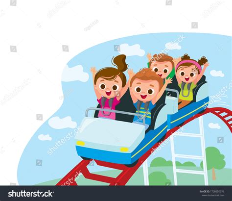 Kids On Roller Coaster Clip Art