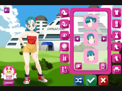 Dragon Ball Super Bulma Dress Up ऑनलाइन खेलना
