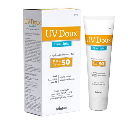Brinton UV Doux Blue Sunscreen Gel SPF 50 pa+++ UVA/UVB 50 gm – shop ...