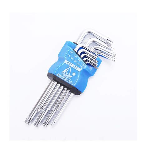 L-Shape Plum Hex Torx Star Wrench Set -T10,T15,T20,T25,T30,T35,T40,T45 ...