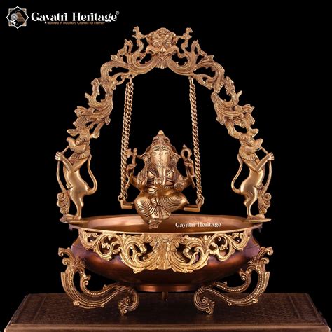 Brass Ganesh Swing Urli with Arch – Traditional Craftsmanship | Gayatr ...