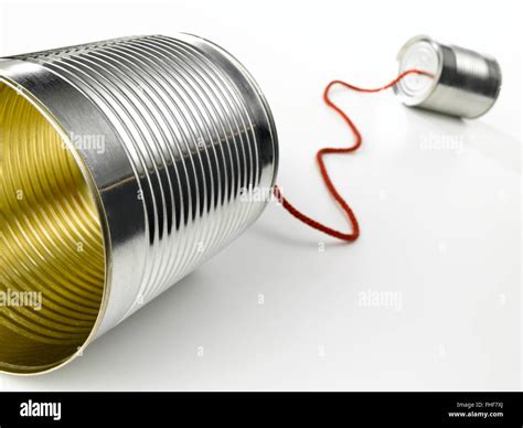 Can and string telephone hi-res stock photography and images - Alamy