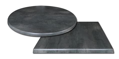 Indoor/Outdoor Table Top in Black Steel Finish