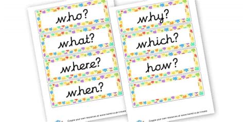 Question Words (teacher made) - Twinkl