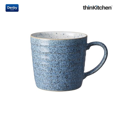 Buy Denby Studio Blue Flint Chalk Ridged Mug Online at thinKitchen
