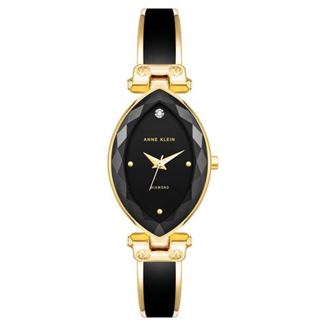 Buy Online Anne Klein Quartz Analog Black Dial Plastic Strap Watch for ...
