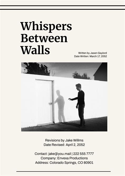 Image result for Script Cover Page