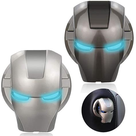 Car Engine Ignition Start Stop Switch Button Ring Iron Man Cover for ...