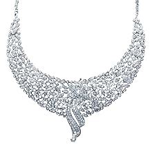 Sukkhi Sleek Rhodium plated AD Stone Necklace Set for Women : Sukkhi ...