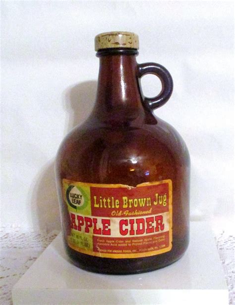 Vintage Lucky Leaf Little Brown Jug Old Fashioned Apple Cider Bottle ...
