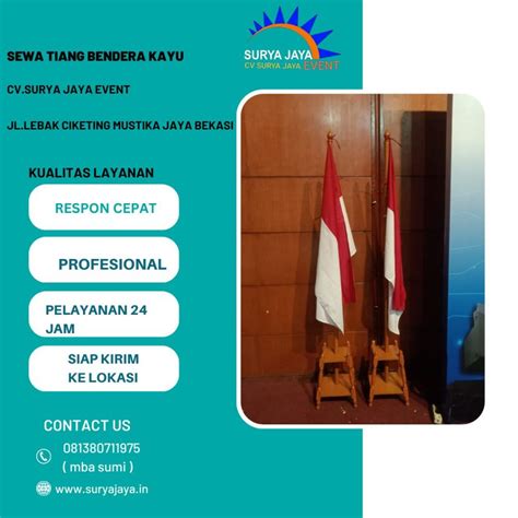 tiang bendera kayu Archives - Pusat Sewa Alat Dan Perlengkapan Event Di ...