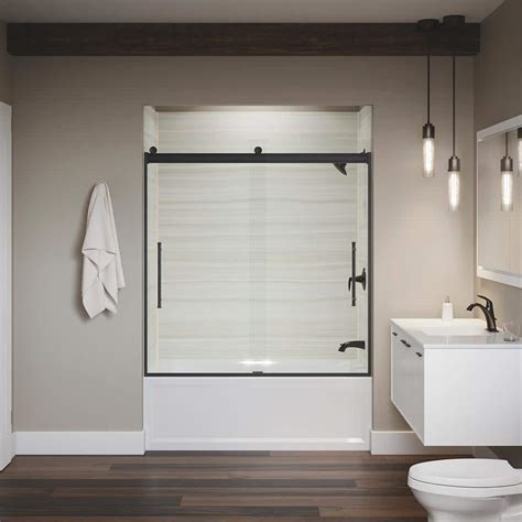Buy Elmbrook 49.625 in. x 61.5625 in. Frameless Sliding Bathtub Door in ...
