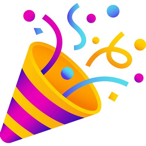Party popper emoticon 19782567 PNG
