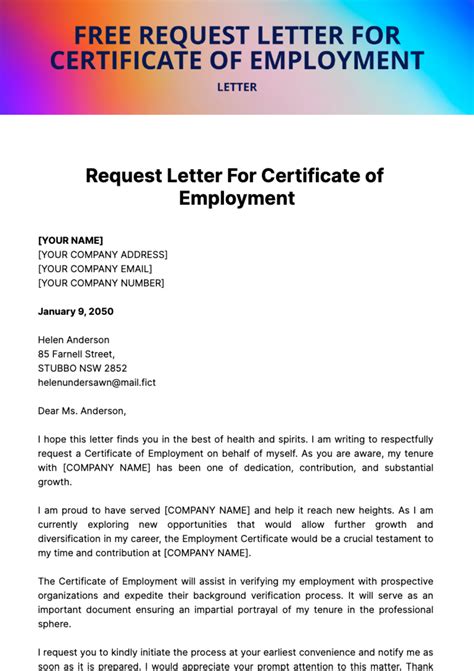 Certificate Of Employment Template - Custom.fromgrandma.best