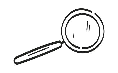 Premium Vector | Hand drawn magnifying glass vector illustration