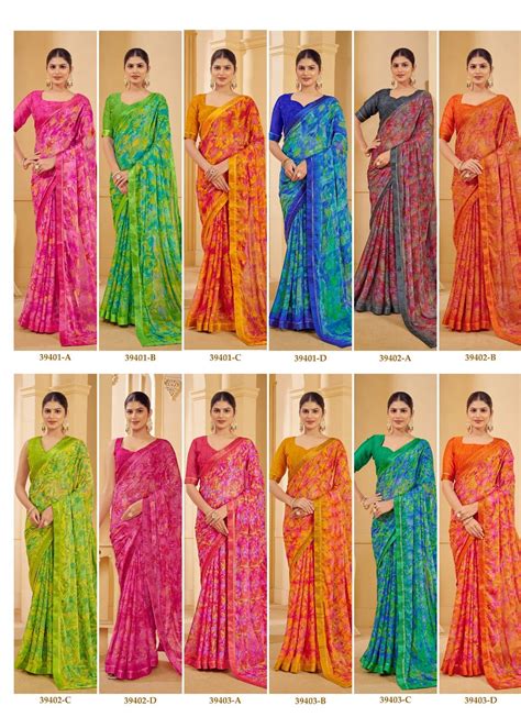 Simayaa Vol 27 39401-39403D Ruchi Chiffon Sarees Wholesaler India ...
