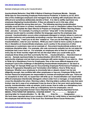 employee write up sample Forms and Templates - Fillable & Printable ...
