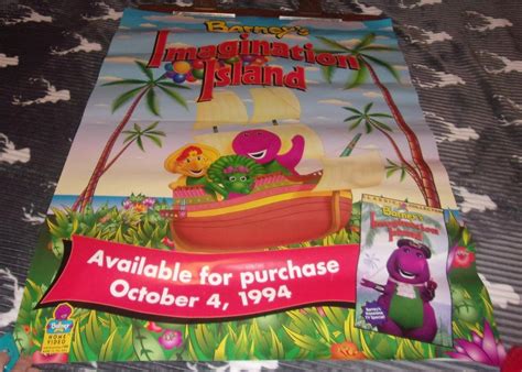 Barney Imagination Island Movie Rental Poster Promo rare 1994 | #2095511988