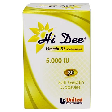 Hi Dee 5000 IU Caps 30'S vitamin D deficiency – Cosmolife
