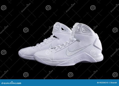 Nike Hyperdunk White High-Top Basketball Shoes Sneakers Editorial Image ...