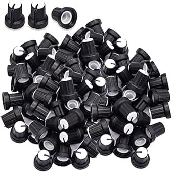 Taiss 100PCS Potentiometer knobs,Potentiometer Control Knobs,Plastic ...