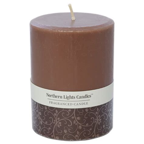 Buy Northern Lights 3 by 4-Inch Pillar Candle, Chocolate Hazelnut ...