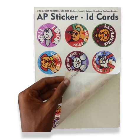 A4 Ap Sticker 130 Mic Id Card High Glossy Waterproof Non Tearable ...