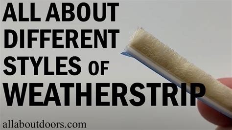 Image result for Weatherstrip Types