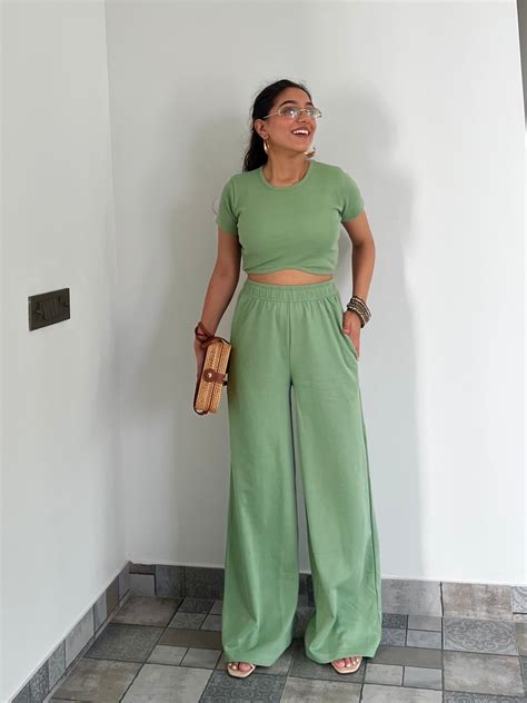 Mint Green French Terry Half Sleeves SET – Obleka.in