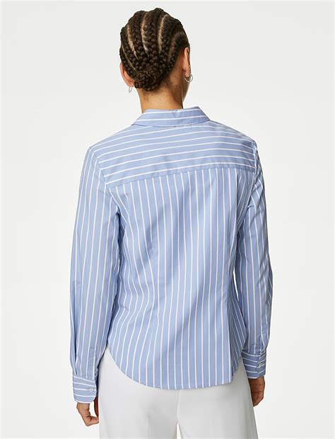 Cotton Rich Striped Fitted Shirt