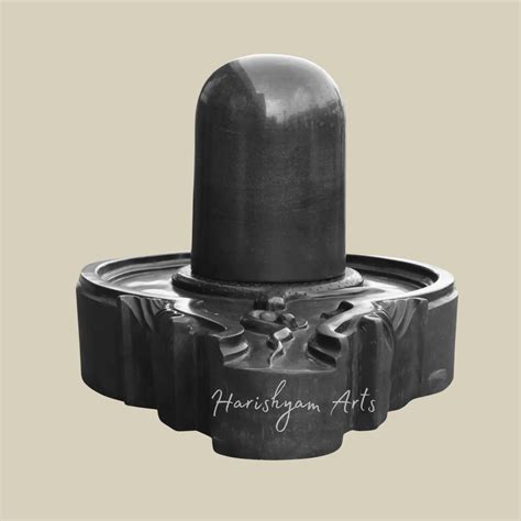 30" Large Shiva Lingam Black Marble Idol