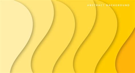 Desenho de forma de fundo amarelo ondulado abstrato | Vetor Premium