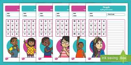 Word Grid Puzzle Worksheets Yr 5/6