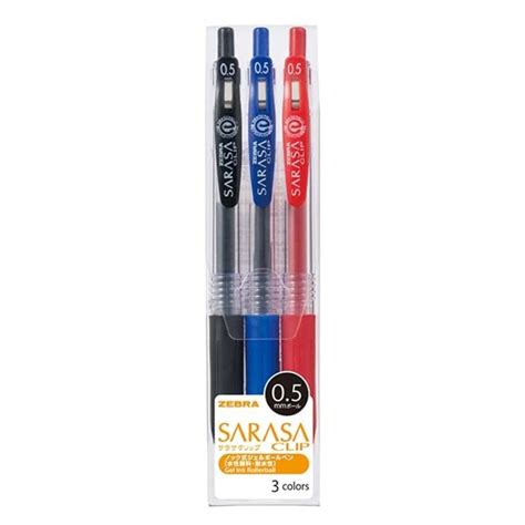Zebra Sarasa Clip 0.5 3 Color Pen Set - SCOOBOO - Zebra