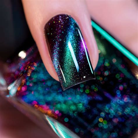 Deep space teal to purple magnetic holographic nail polish etsy sweden ...