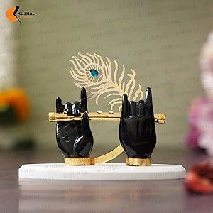 Buy KUSHAL CREATIONS Krishna Ji Hands with Flute Figurine 24k Gold ...