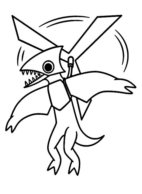 Rainbow Friends Colouring Pages Yellow