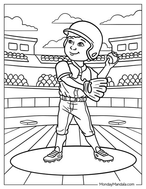 35 Baseball Coloring Pages (Free PDF Printables)