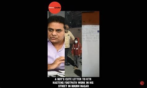 A boy's cute letter to KTR hastens footpath work in his street in Boudh ...