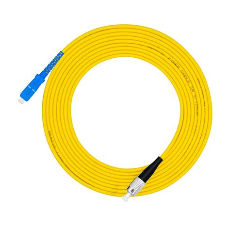 Jeirdus 15Meters 50ft SC to FC Fiber Optic Cable Jumper Optical Patch ...