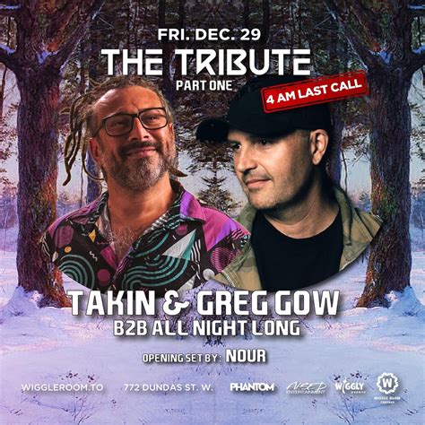 Tonight at Wiggle Room, Greg Gow & Takin BtB all night long with 4am ...