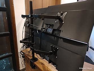 JIN OFFICE Four Monitor Stand with 13-32" Support| 8 kg Weight Cap. Per ...