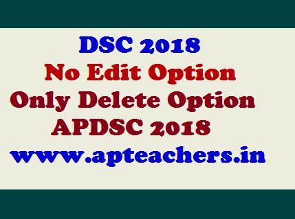 DSC 2018 No Edit Option - Only Delete Option in APDSC 2018 is Provided ...