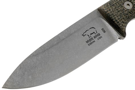 White River Knives Ursus 45 Black Burlap Micarta bushcraft knife | Advantageously shopping at ...