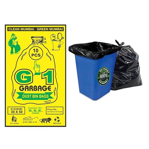 Buy G1 Garbage Bags Jumbo Black 30 X 50 Inch, 1 Packs Of 10 pcs 10 pcs ...